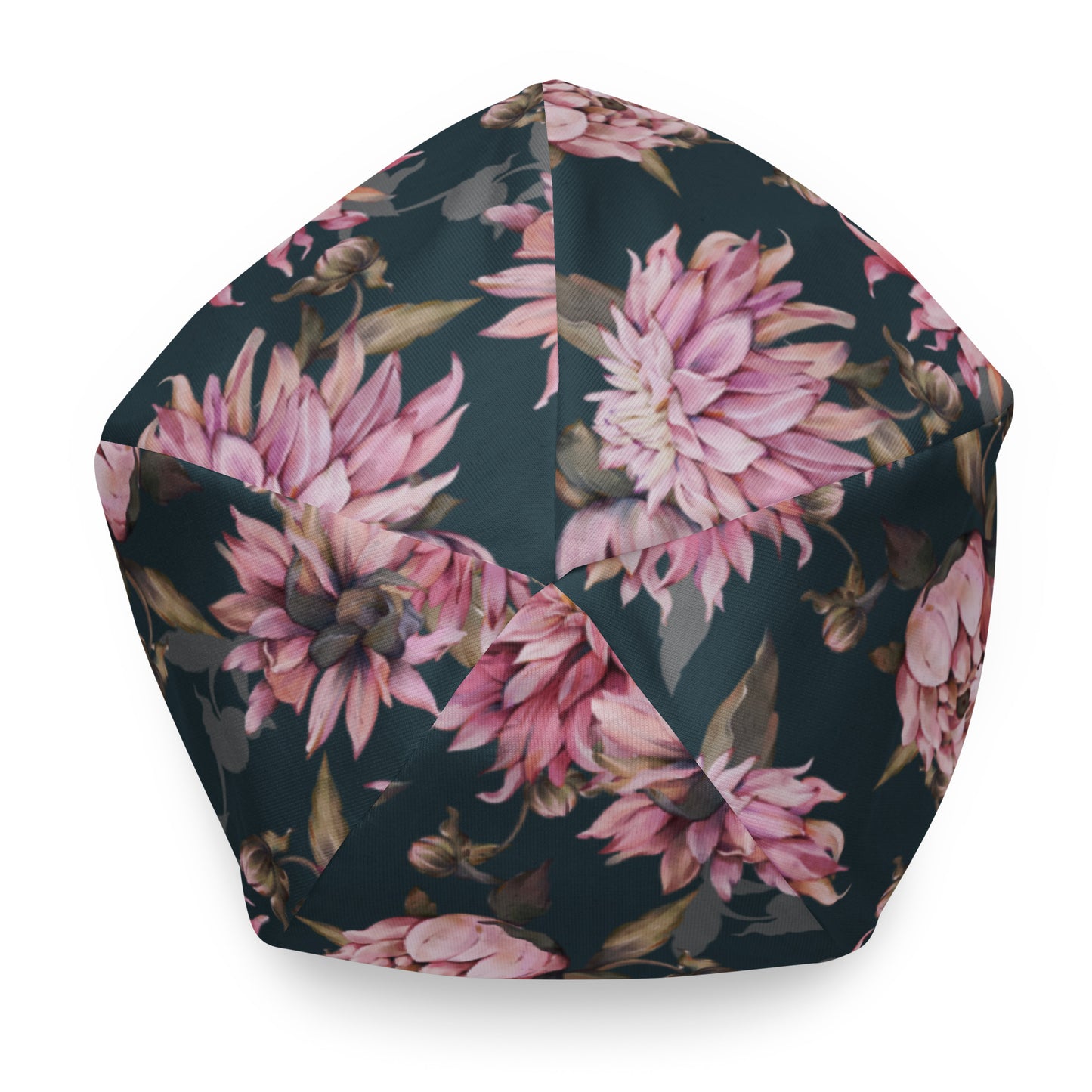 Dahlias - Blue - Lightweight Printed Beanie
