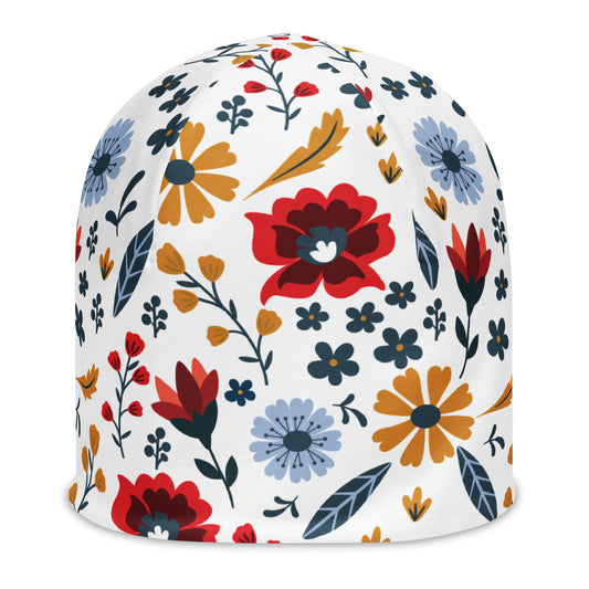 Printed Beanie - Scandinavian Style Pattern