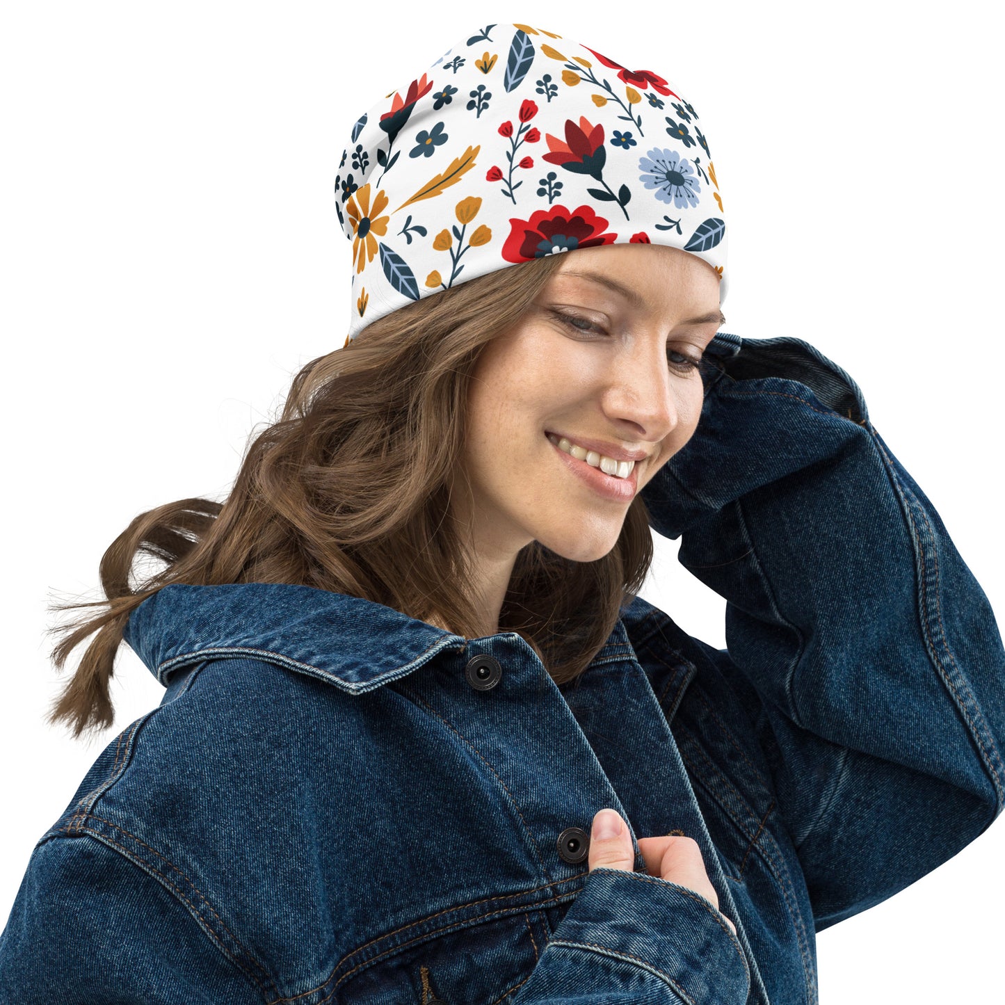 Printed Beanie - Scandinavian Style Pattern