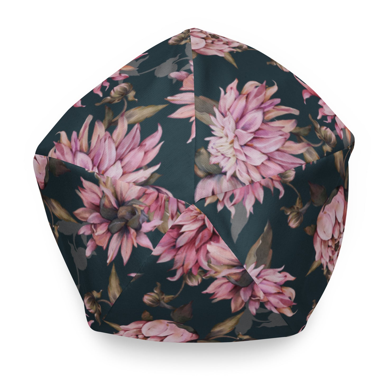 Dahlias  - Blue - Lightweight Printed Beanie